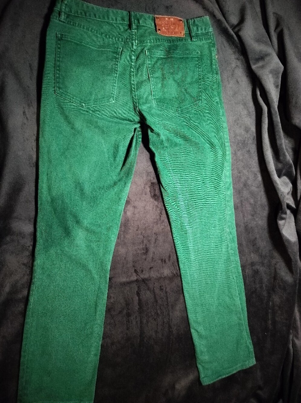 Tory Burch Ivy Super Skinny Denim Stretch Jeans Emerald Green Size 27 - Picture 3 of 8